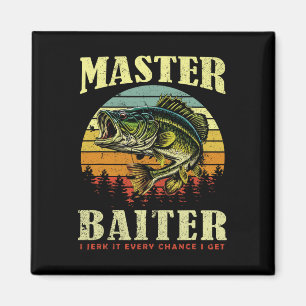 Angler-Shirt Master-Köder Lustiger B Vater  Magnet