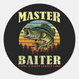 Angler-Shirt Meister-Angler Lustig Von Dad  Runder Aufkleber