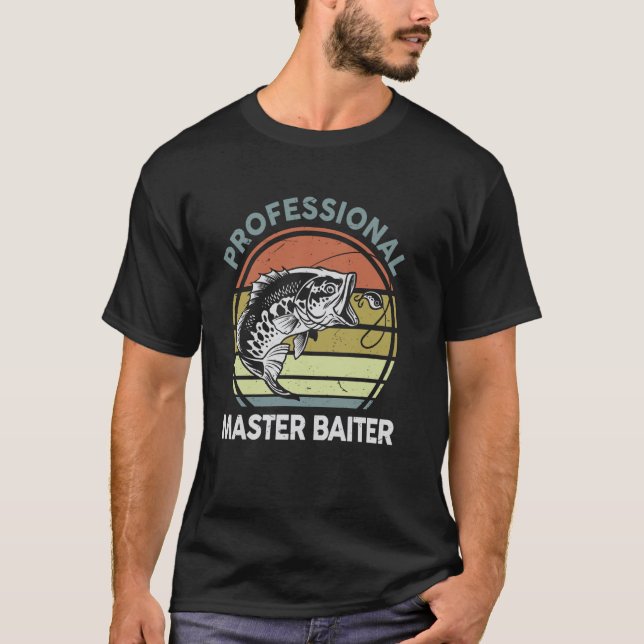 Angler-Shirt Profi-Master-Köder Lustig Vin T-Shirt (Vorderseite)