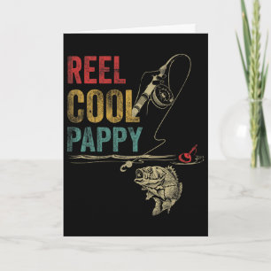 Angler-Shirt "Reel Cool Pappy Fish" zum Vatertag Karte