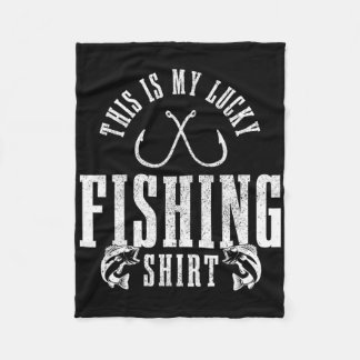 Angler Spruch Angler Geschenk Das ist mein Glücksf Fleecedecke