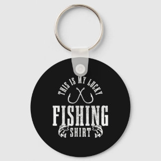 Angler Spruch Fischer Geschenk Das ist mein Glücks Schlüsselanhänger