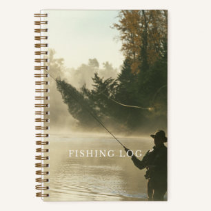 Angler-Tagebuch Malerisches Bild eines Mannes be Notizbuch