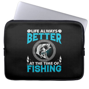 Angler-Thema Laptopschutzhülle