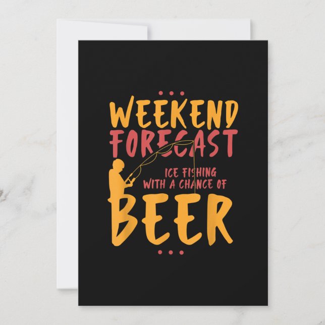 Angler- und Eisfischerei mit Bier Dankeskarte (Vorderseite)