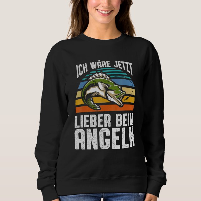 Angler und Fisherman Sprichwort Sweatshirt (Vorderseite)