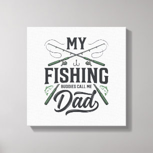 Angler-Vater Vintage-graviertes Shirt-Design Leinwanddruck