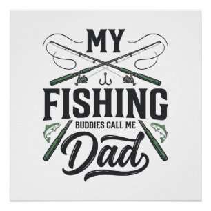 Angler-Vater Vintage-graviertes-Shirt-Design Poster