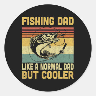 Angler-Vater wie ein normaler Vater, aber cooler L Runder Aufkleber