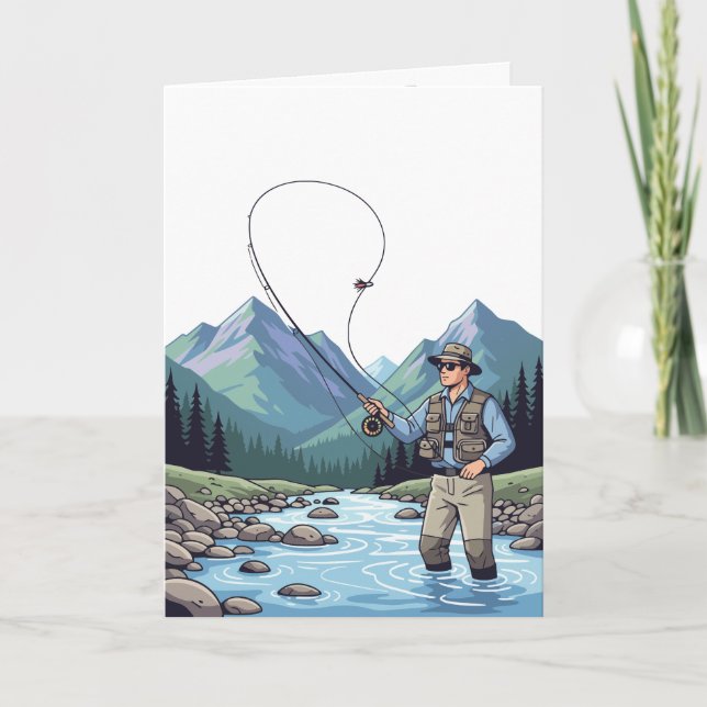 Angler-Vatertag-Gruß Karte (Vorderseite)