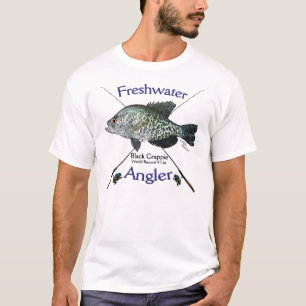 ANGLERfischen T-Shirt des schwarzen Crappie