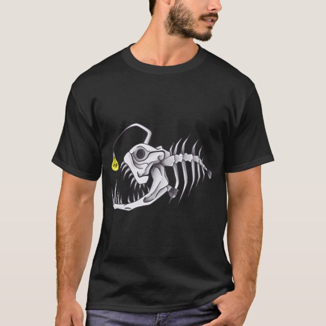 Anglerfischskelett T-Shirt (Vorderseite)