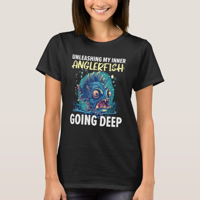 Anglerfish Angler Fish Fisherman Fishing Deep Sea  T-Shirt (Vorderseite)