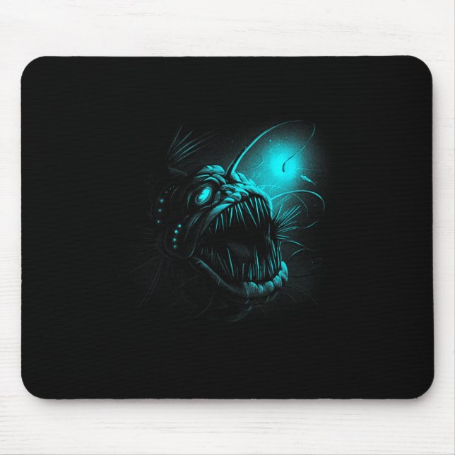 Anglerfish Deep Sea Creatures Angler Fish Ocean Se Mousepad (Vorne)