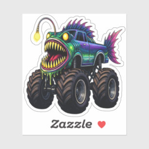Anglerfish-Monstertruck Aufkleber