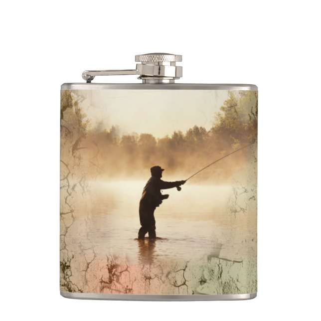 Anglerflasche Flachmann (Vorderseite)