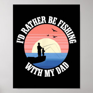 Anglerfreunde Vater Tochter Fischer Tochter Poster