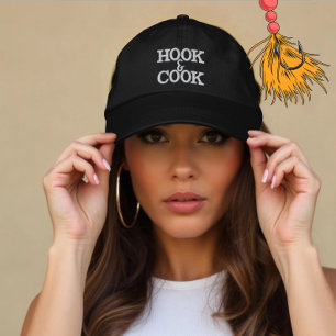 Anglergeschenk mit individuellem Angelhaken und Ko Bestickte Baseballkappe