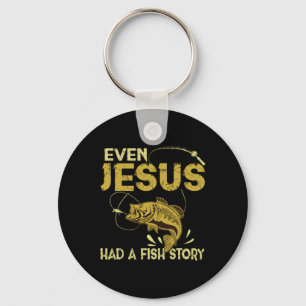 Anglergeschenke - Selbst Jesus hatte eine Fischges Schlüsselanhänger