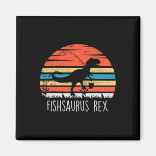 Anglergeschenke-Shirt für Jungen Fishsaurus T Rex  Magnet
