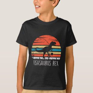 Anglergeschenke-Shirt für Jungen Fishsaurus T Rex T-Shirt