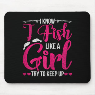 Anglerhemd für Mädchen Fischer B Angeln Mousepad