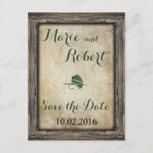 Anglerköder-Hochzeit Save the Date Postkarte