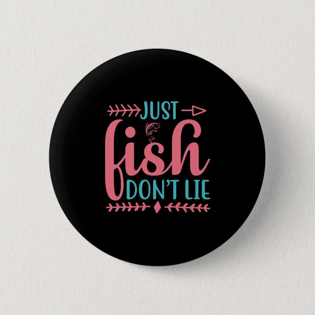 Anglerkunst Nur Fische Button (Vorderseite)