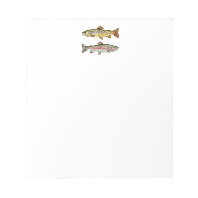 Anglerliebhaber – Forellenangler-Design Notizblock (Vorderseite)