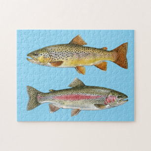 Anglerliebhaber – Forellenangler Design Puzzle