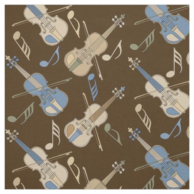 Anglerviolinen-Musiknoten Stoff (Muster)