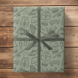 Anglerzubehör für Kinder, Fisch, Wander-, Camping- Geschenkpapier