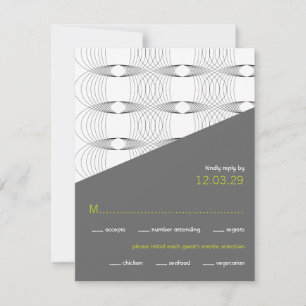 Angles Mod Rings Retro Moderne RSVP-Karten für Hoc RSVP Karte