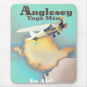 Anglesea, Vintage-Reiseposter im Stil der Vergange Mousepad