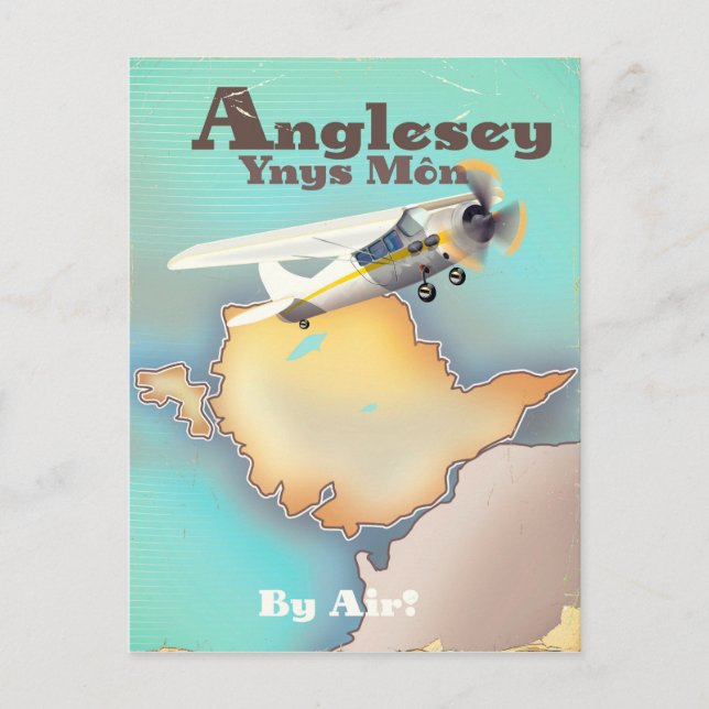 Anglesea, Vintages Reiseplakat Postkarte (Vorderseite)