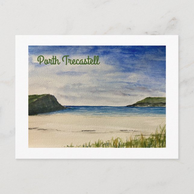Anglesey Porth Trecastell Postkarte (Vorderseite)