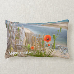 Anglesey Wales Landschaftlich View Beach and Wild Lendenkissen