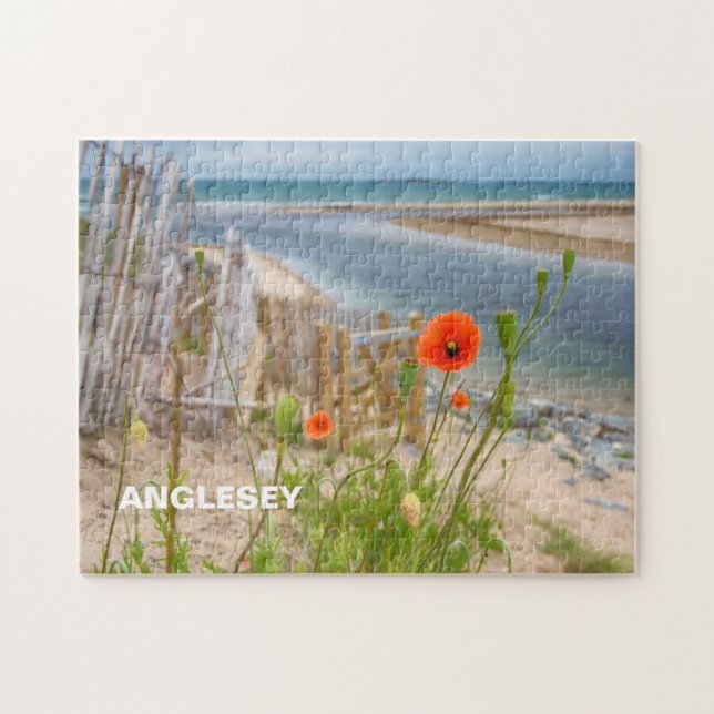 Anglesey Wales Landschaftlich View Beach and Wild  Puzzle (Horizontal)