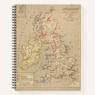 Angleterre, Ecosse, Irlande et Man en 1100 Notizbuch