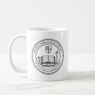 Anglikanischer E & R-Becher, Logo mit Schrift Kaffeetasse