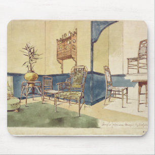 Anglo Möbel der japanischen Art entwerfen durch Mousepad
