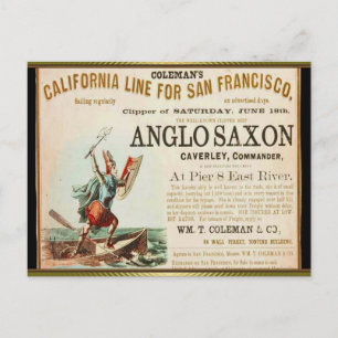 Anglo Saxon Clipper Segeln Postkarte