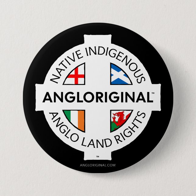 Angloriginal™ 4 Nationen Landrechts-Button Pin Button (Vorderseite)