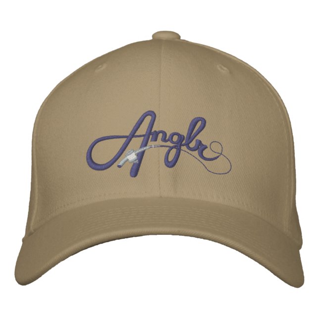 Anglr Hat Bestickte Baseballkappe (Vorderseite)
