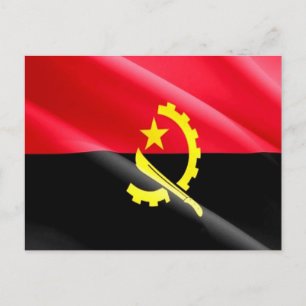 Angola - angolanische Flagge - Postkarte