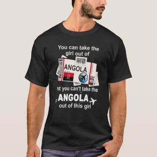 Angola Bordkarte Angola Mädchen Angola T-Shirt
