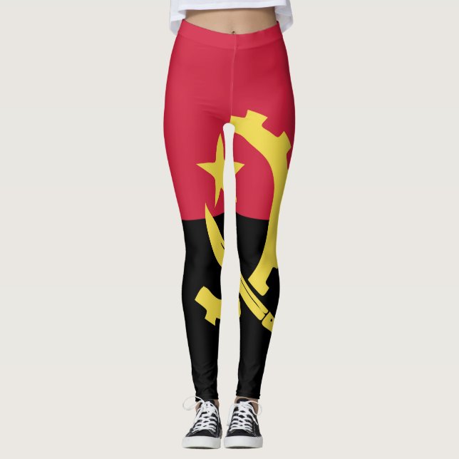 Angola Flag Emblem Leggings (Vorderseite)