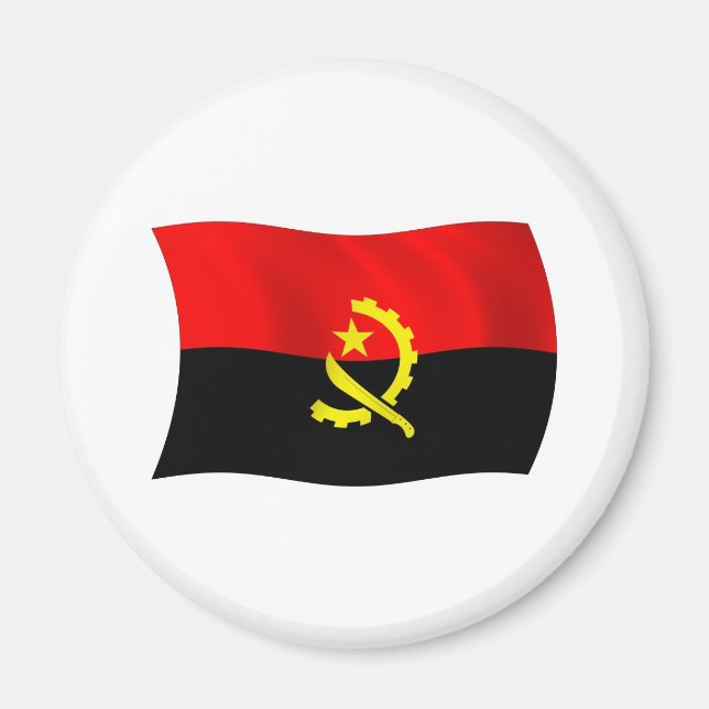 Angola Flag Magnet (Vorne)