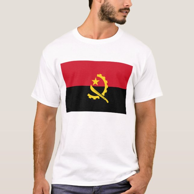Angola Flag T-Shirt, Patriotic T-Shirts (Vorderseite)
