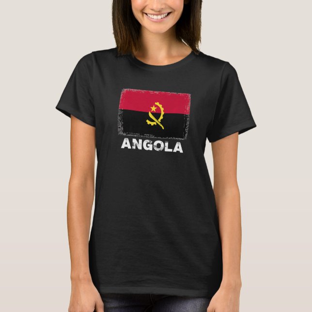 Angola Flag Unterstützung angolanischen Volkes Fra T-Shirt (Vorderseite)